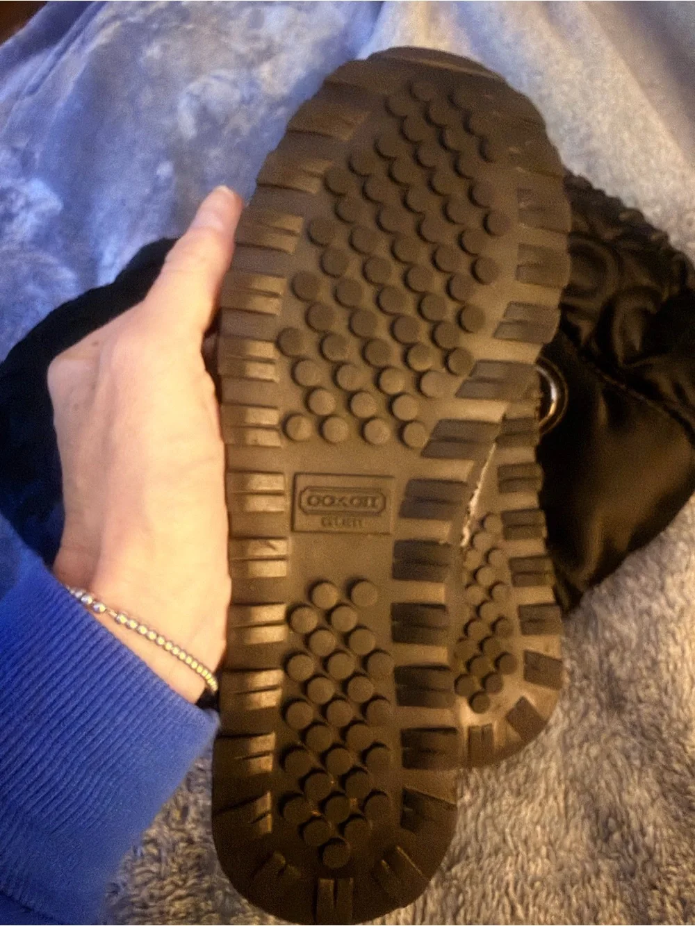 Coach Black Quilted Snow Boots Size 6
